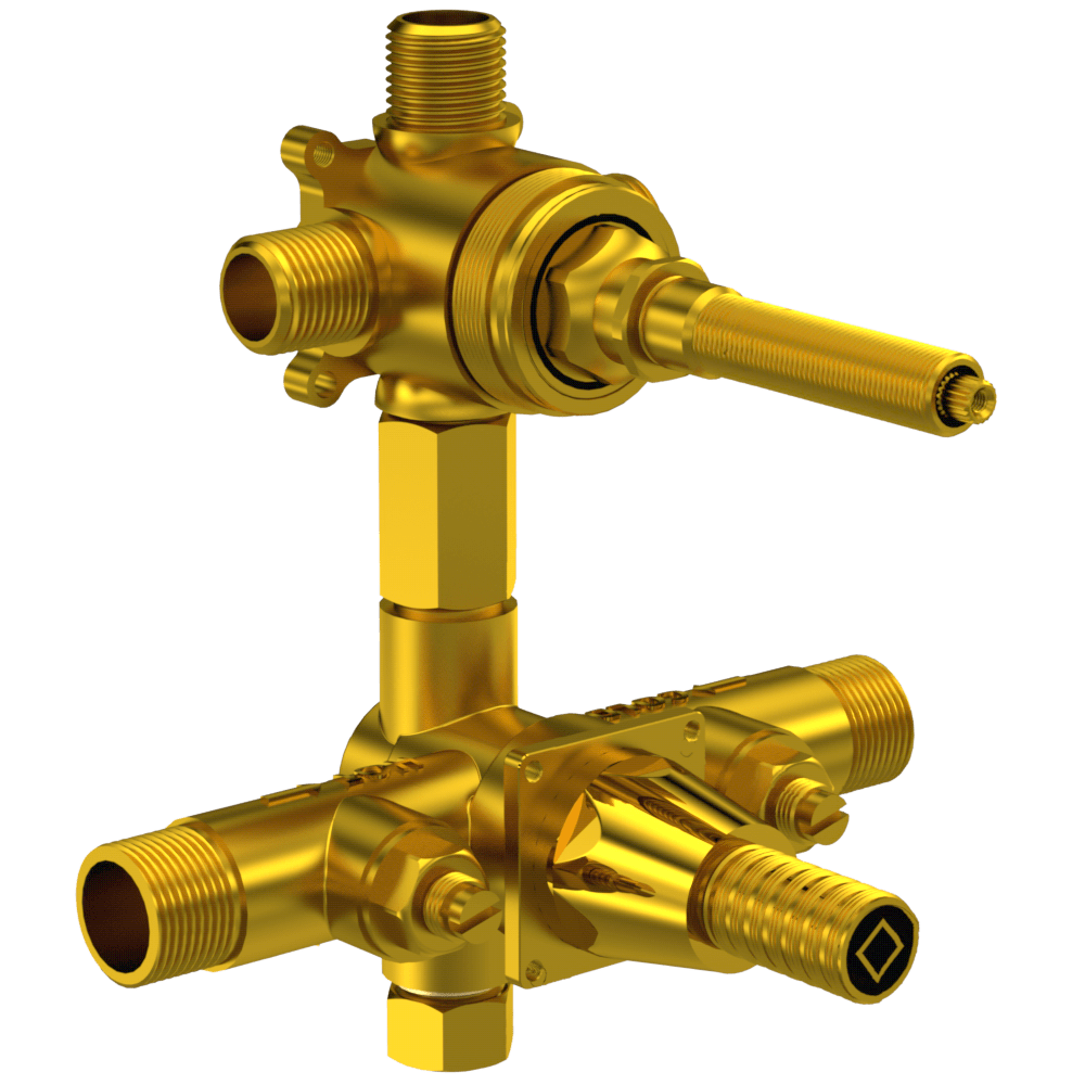 1/2″ Thermostatic Valve With Option - Shower + 2 Options